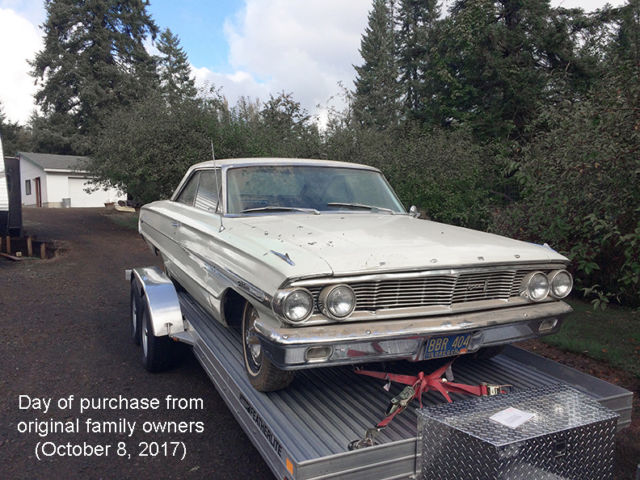 1964 White Ford Galaxie 2-door Hardtop