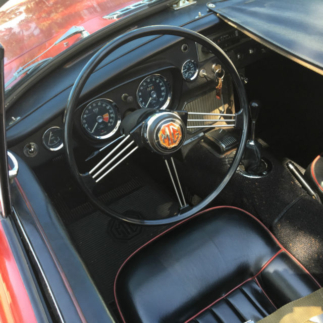 1964 red MG MGB Convertible