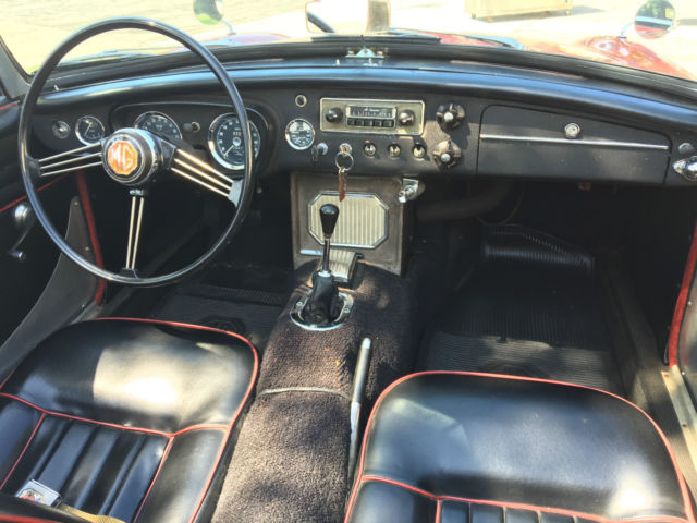1964 red MG MGB Convertible