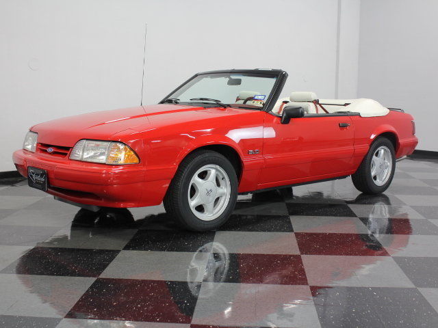 1992 Red Ford Mustang Convertible