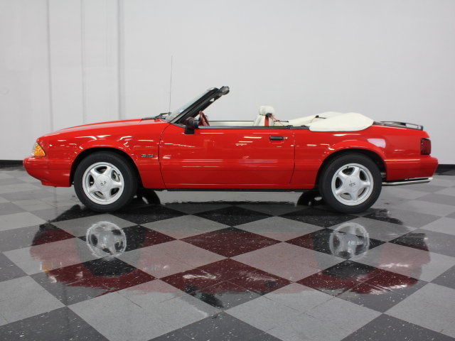 1992 Red Ford Mustang Convertible