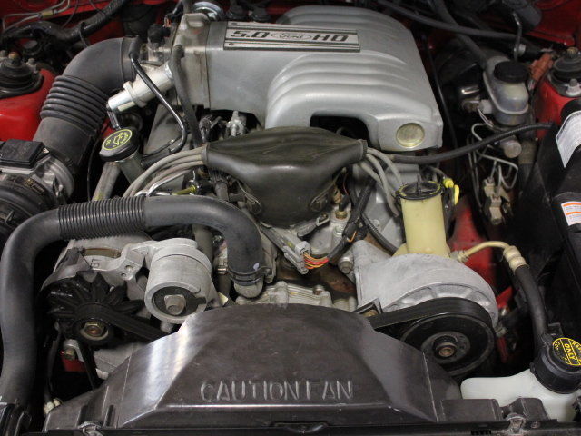 1992 Red Ford Mustang Convertible