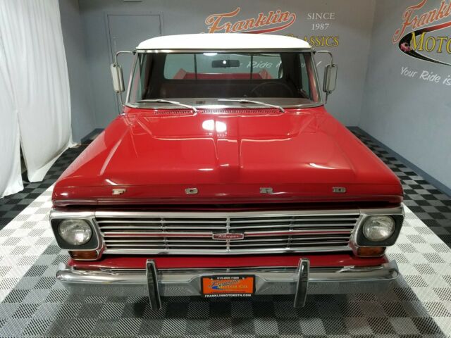 1969 Red Ford F-100 Standard Cab Pickup
