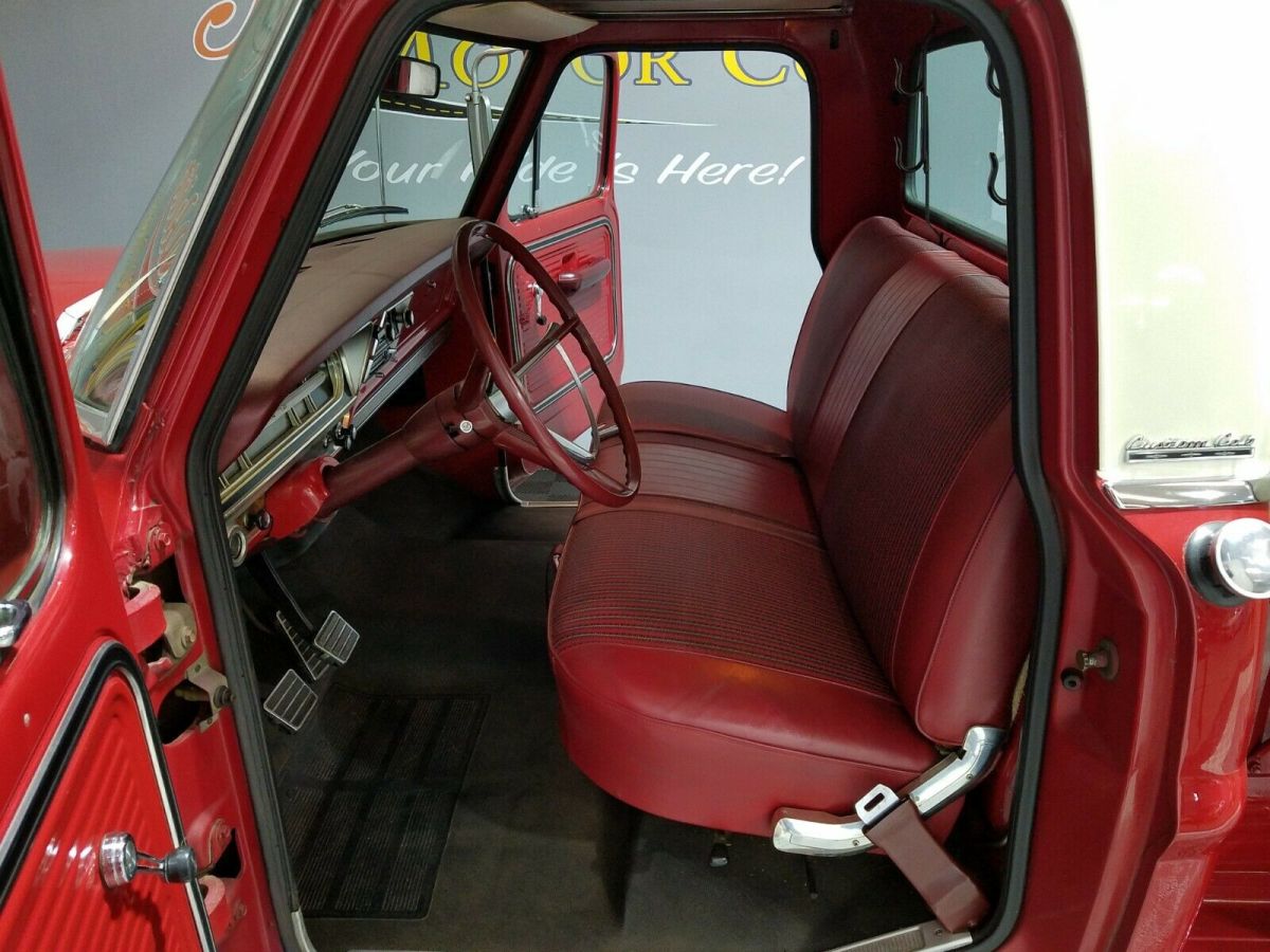 1969 Red Ford F-100 Standard Cab Pickup