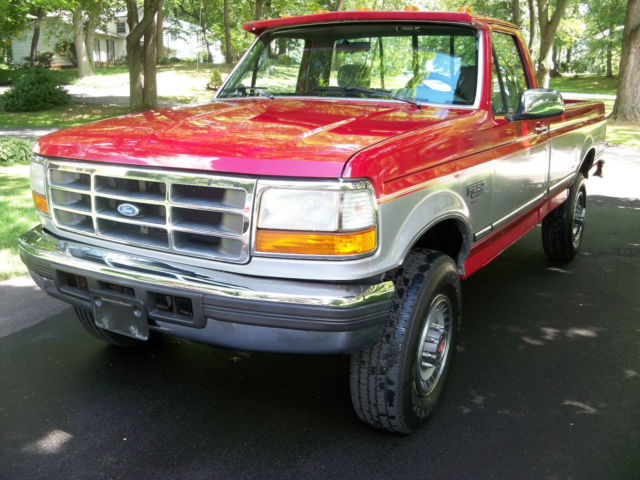 1994 Red Two Tone Ford F-250 Reg Cab