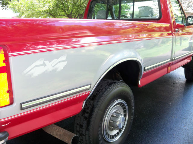 1994 Red Two Tone Ford F-250 Reg Cab
