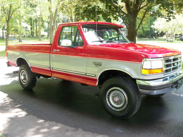 1994 Red Two Tone Ford F-250 Reg Cab