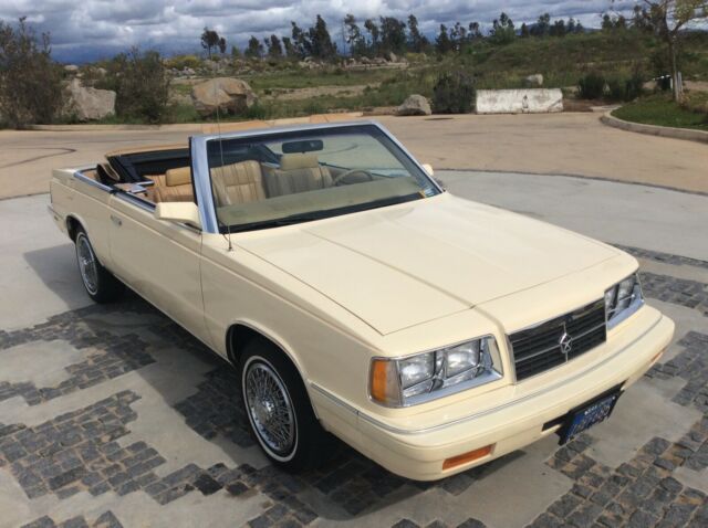 1986 Light Ivory Cream Dodge 600 Convertible
