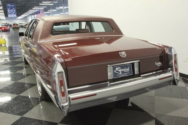 1990 Red Cadillac Brougham Sedan