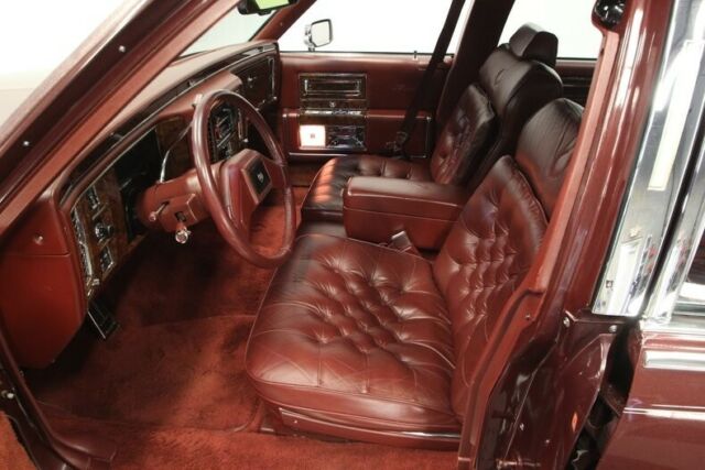 1990 Red Cadillac Brougham Sedan