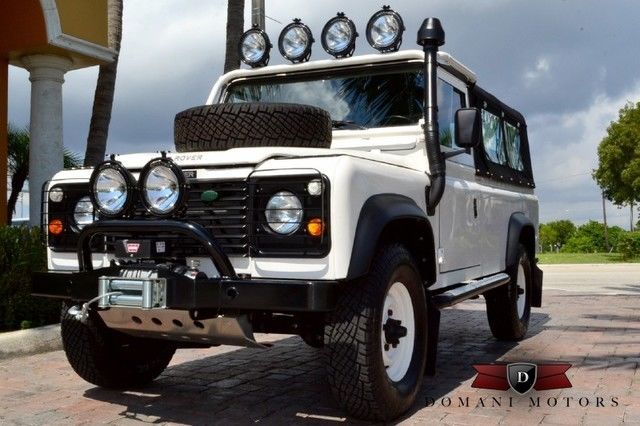 1989 White Land Rover Defender Convertible