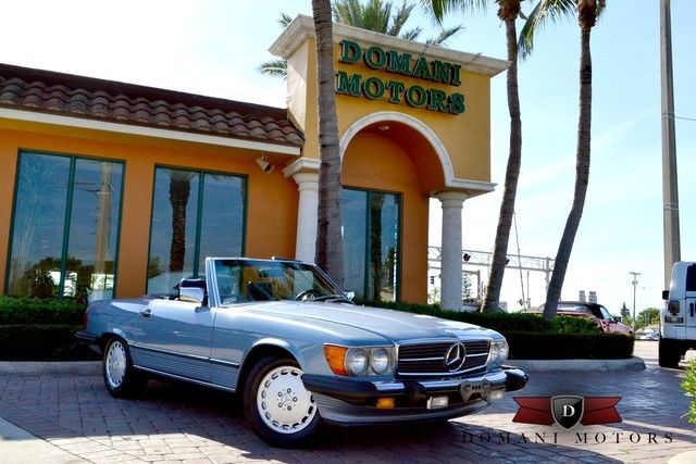 1987 Blue Mercedes-Benz SL-Class Convertible
