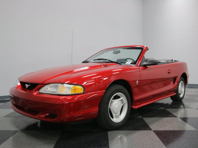 1994 Red Ford Mustang Convertible