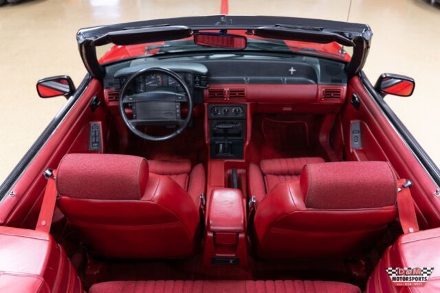1991 Red Ford Mustang Convertible