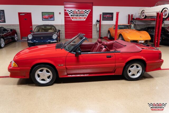 1991 Red Ford Mustang Convertible