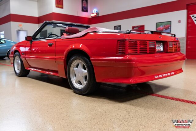 1991 Red Ford Mustang Convertible