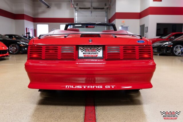 1991 Red Ford Mustang Convertible