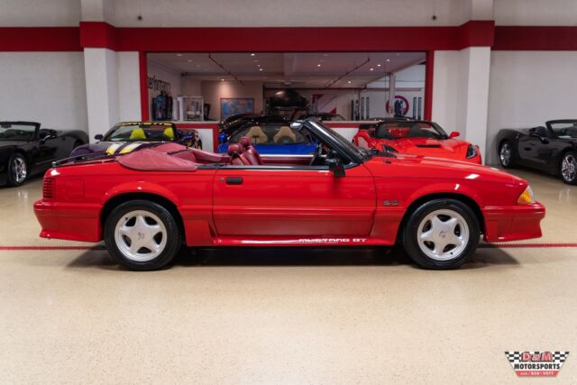 1991 Red Ford Mustang Convertible