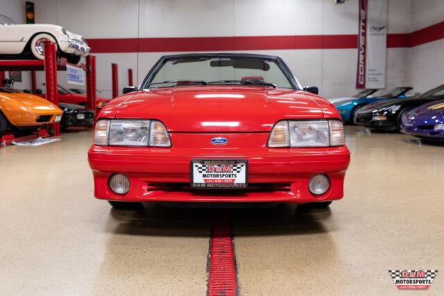 1991 Red Ford Mustang Convertible