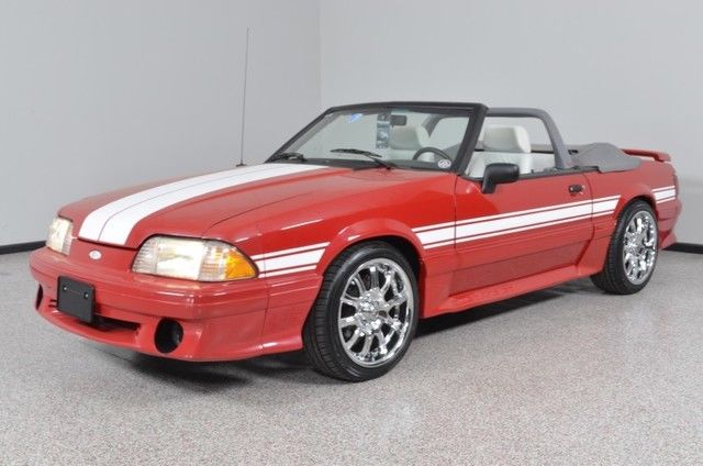 1993 Red Ford Mustang Convertible