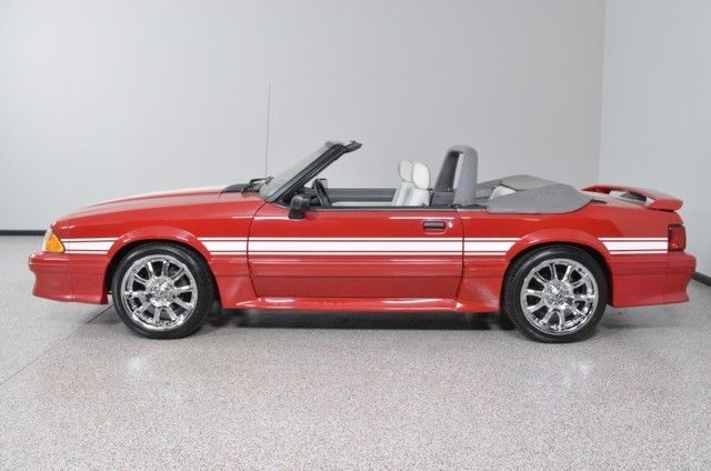 1993 Red Ford Mustang Convertible
