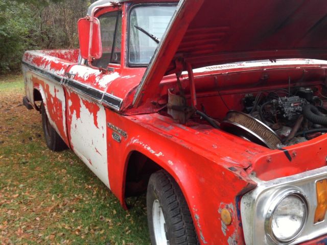 1968 RED/WHITE Dodge Other Pickups Standard Cab Pickup