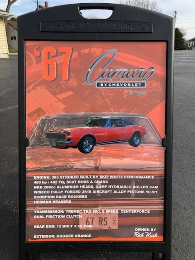 1967 Orange Chevrolet Camaro 2 Door