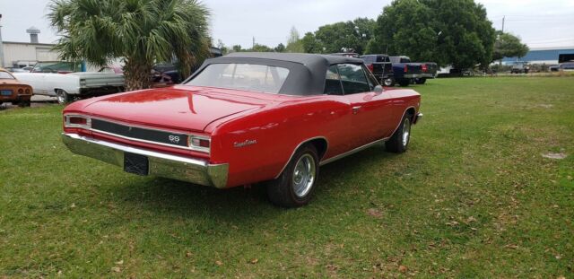 1966 red Chevrolet Chevelle Convertible
