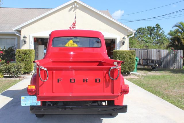 1953 Red Ford F-100 Standard Cab Pickup