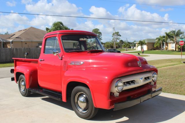 1953 Red Ford F-100 Standard Cab Pickup