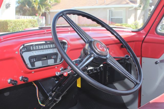 1953 Red Ford F-100 Standard Cab Pickup