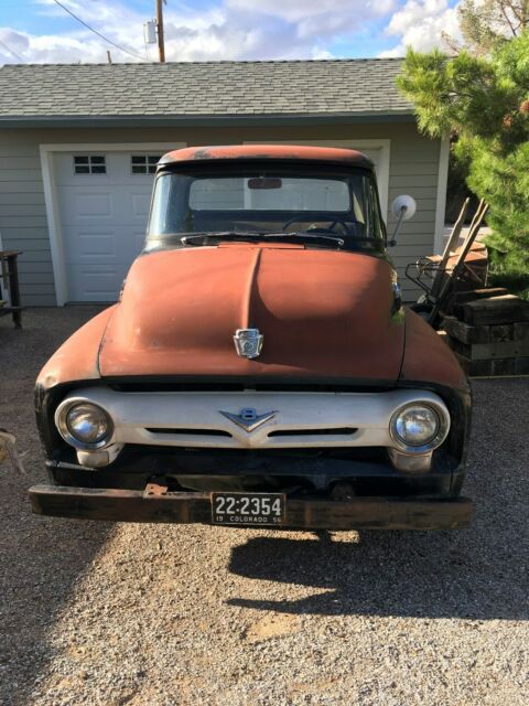 1956 Black Ford F-100 Standard Cab Pickup