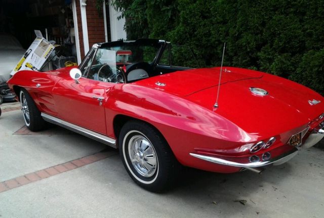 1964 Red Chevrolet Corvette Convertible