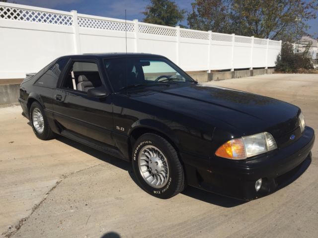 1990 Black Ford Mustang Hatchback