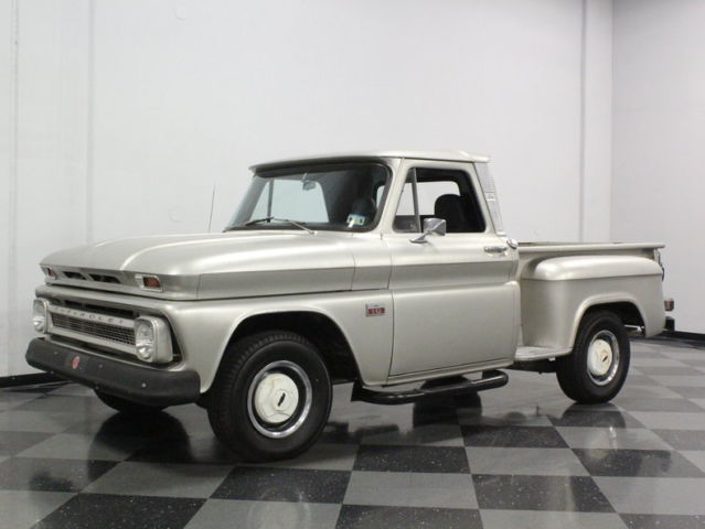 1966 Silver Chevrolet C-10 Pickup (Truck)