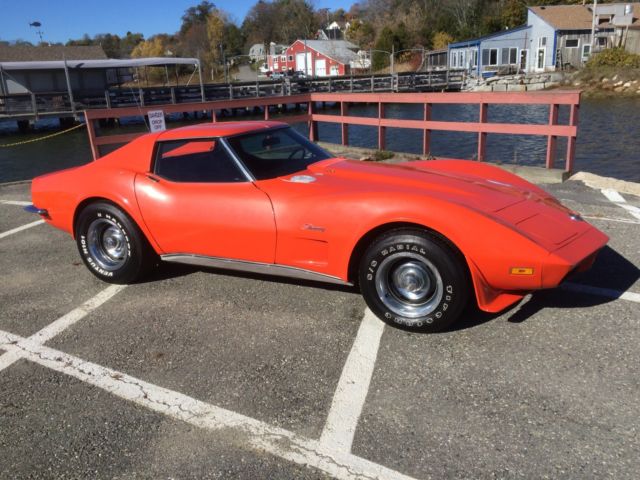 1973 Orange Chevrolet Corvette Coupe