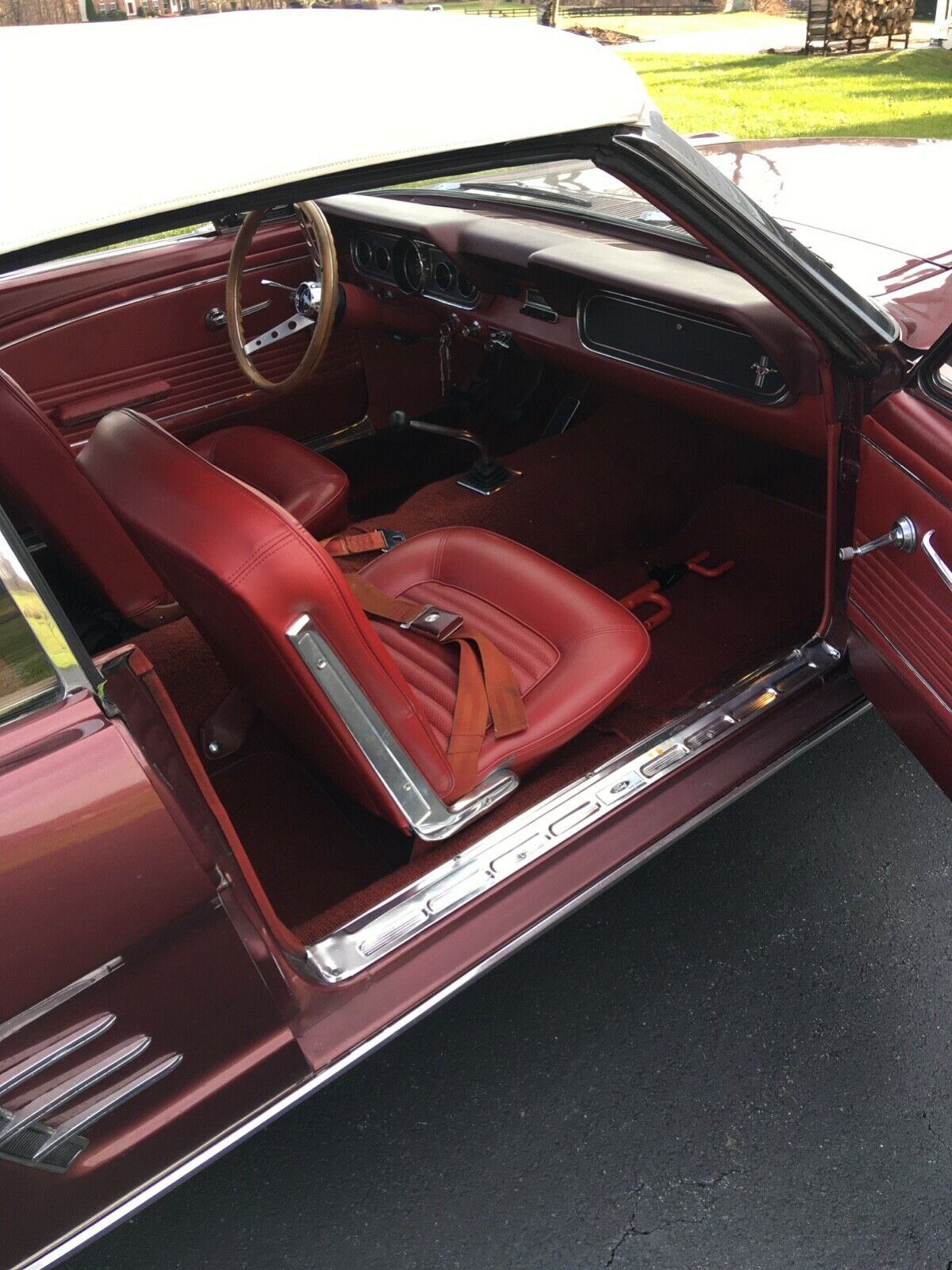 1966 Burgundy Ford Mustang Convertible