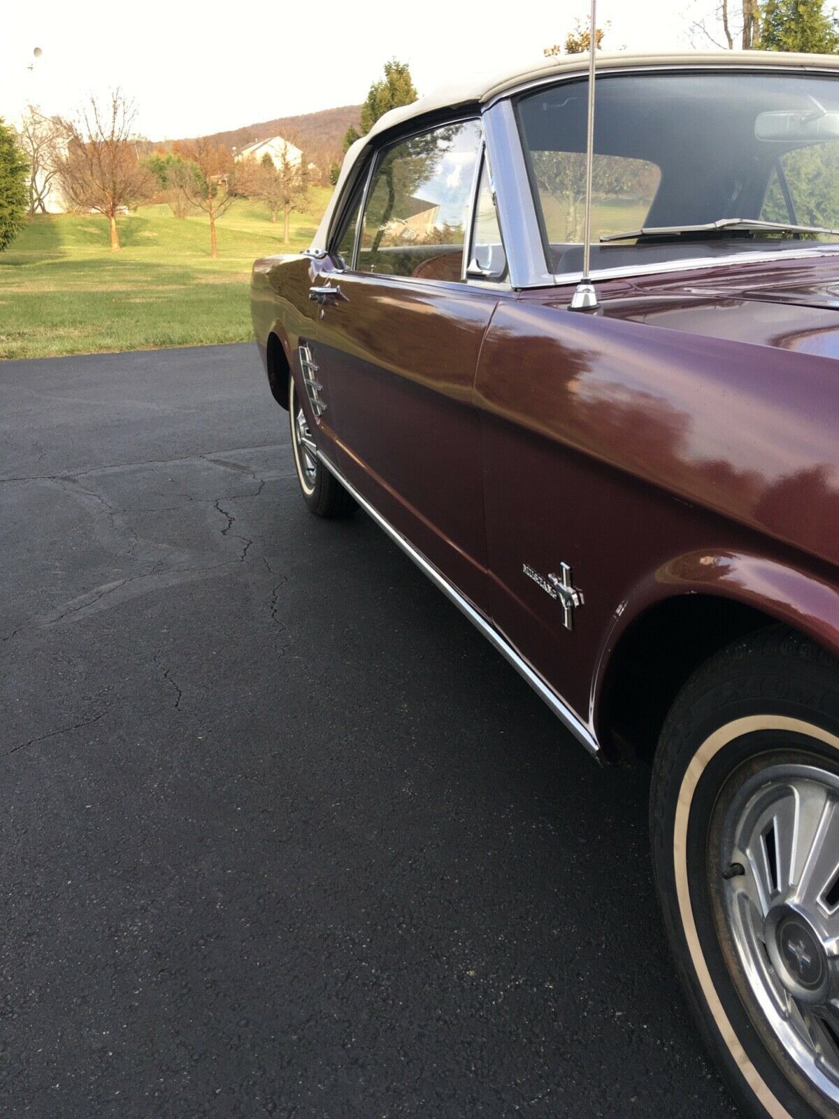1966 Burgundy Ford Mustang Convertible