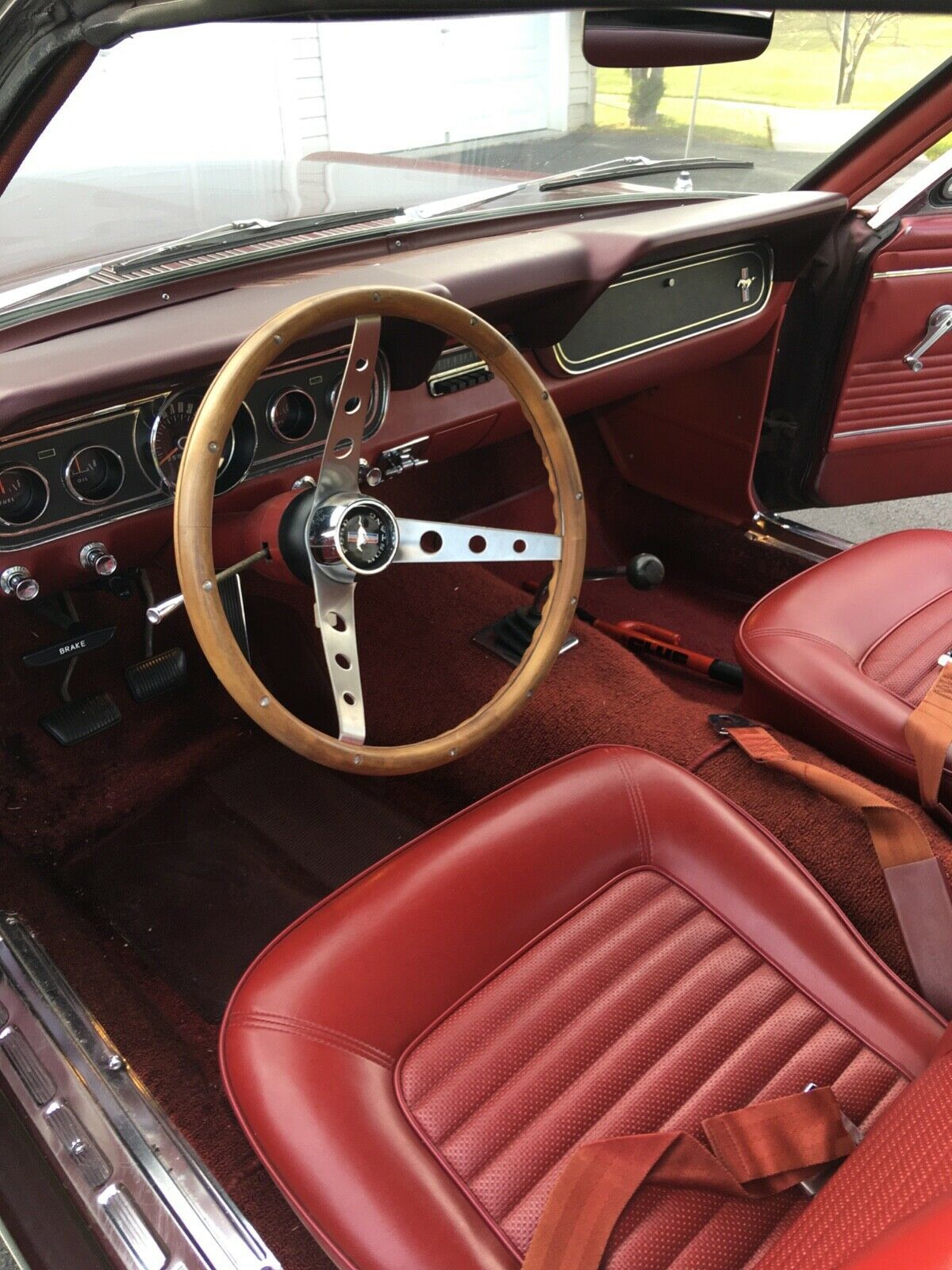 1966 Burgundy Ford Mustang Convertible