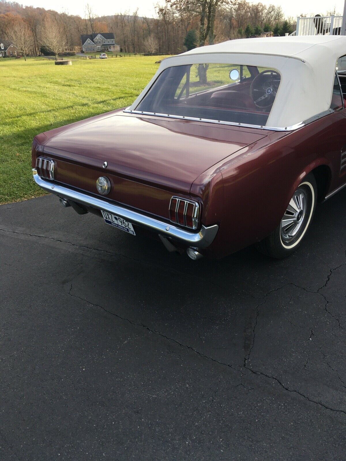 1966 Burgundy Ford Mustang Convertible