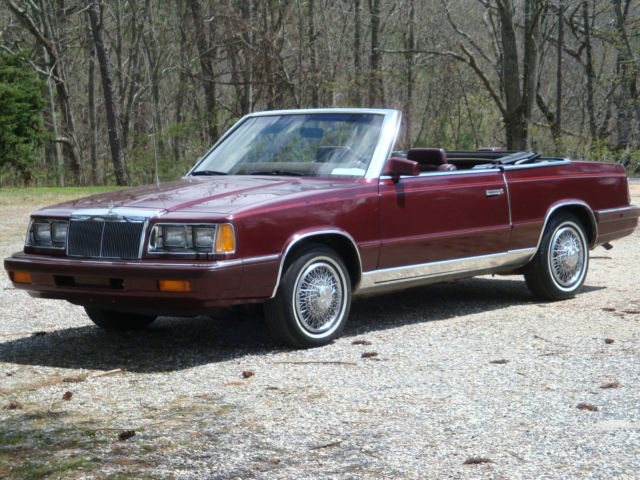 1986 BURGANDY Chrysler LeBaron Convertible