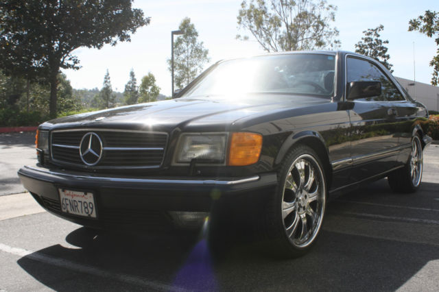 1989 Black Mercedes-Benz 500-Series Coupe