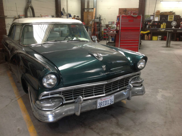 1956 Green Ford Fairlane Sedan