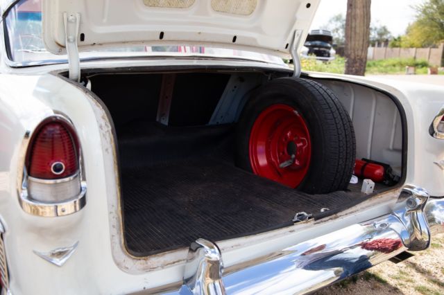 1955 Red/White Chevrolet Bel Air/150/210 Sedan