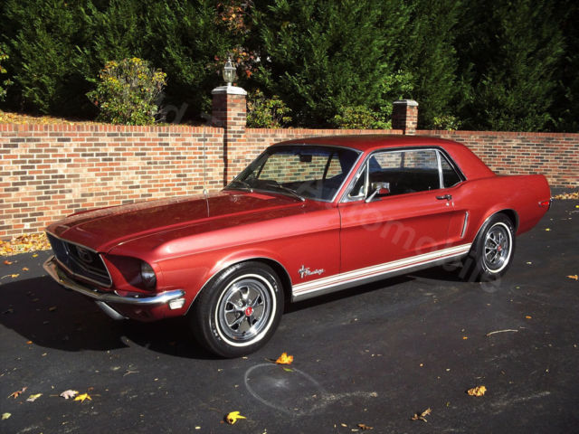 1968 Burgundy Ford Mustang Coupe