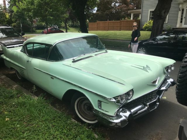1958 Green Cadillac Series 62 Coupe