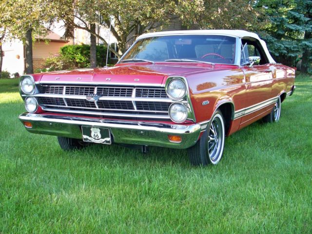 1967 Red Ford Fairlane Convertible
