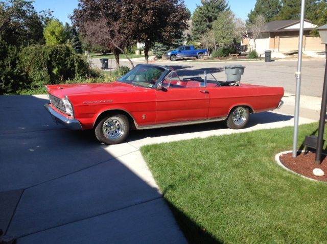 1965 Red Ford Galaxie Convertible