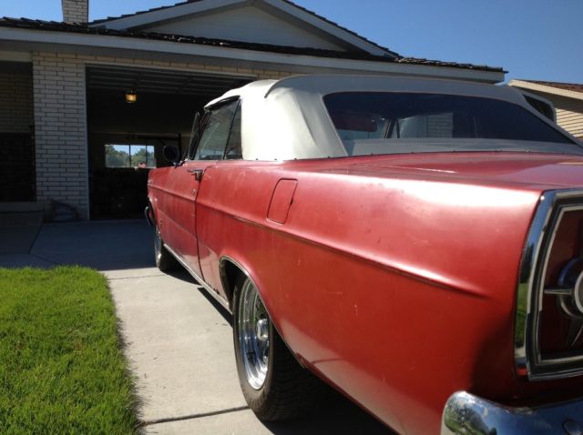 1965 Red Ford Galaxie Convertible