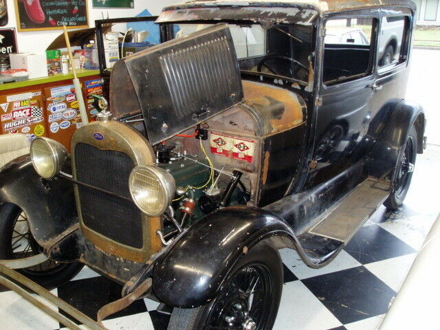 1929 Black Ford Model A Sedan